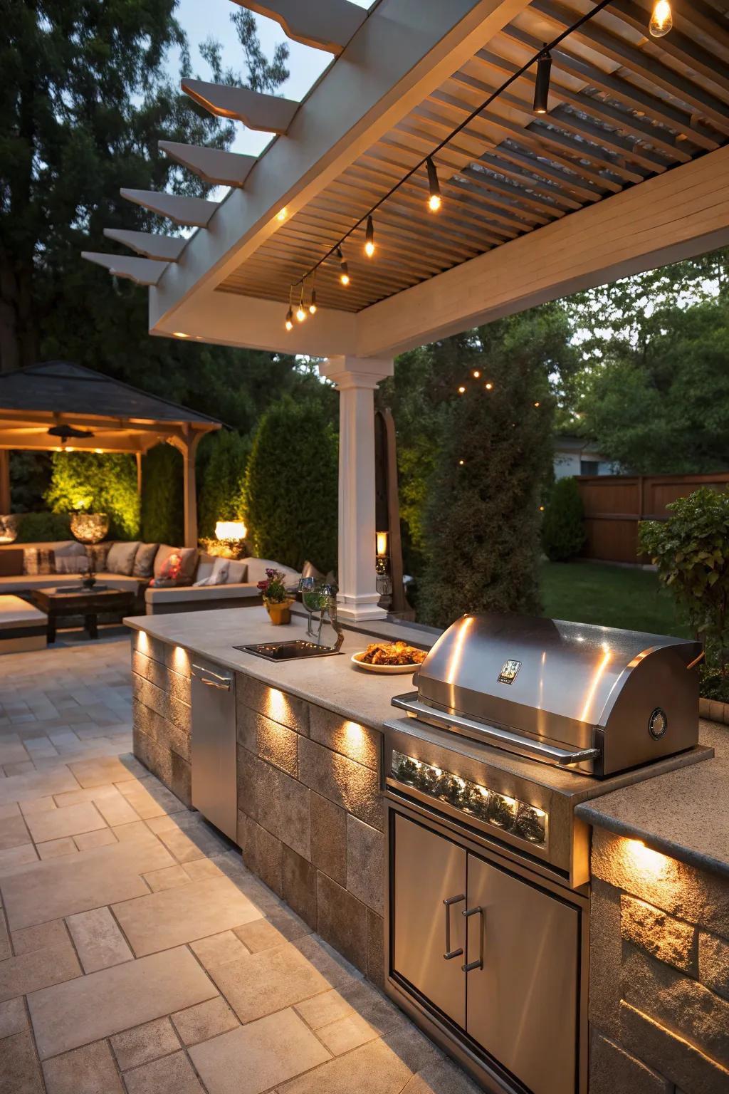 Task lighting ensures your cooking areas are well-lit and functional.