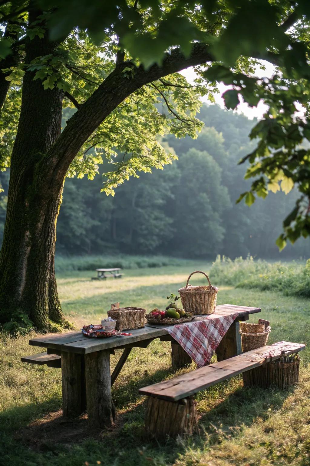 Tree segment arrangements blend flawlessly with nature.