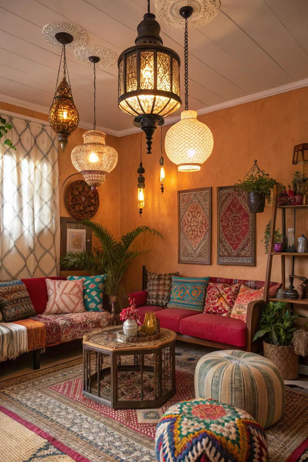 Bohemian pendants bring whimsy and color to any space.
