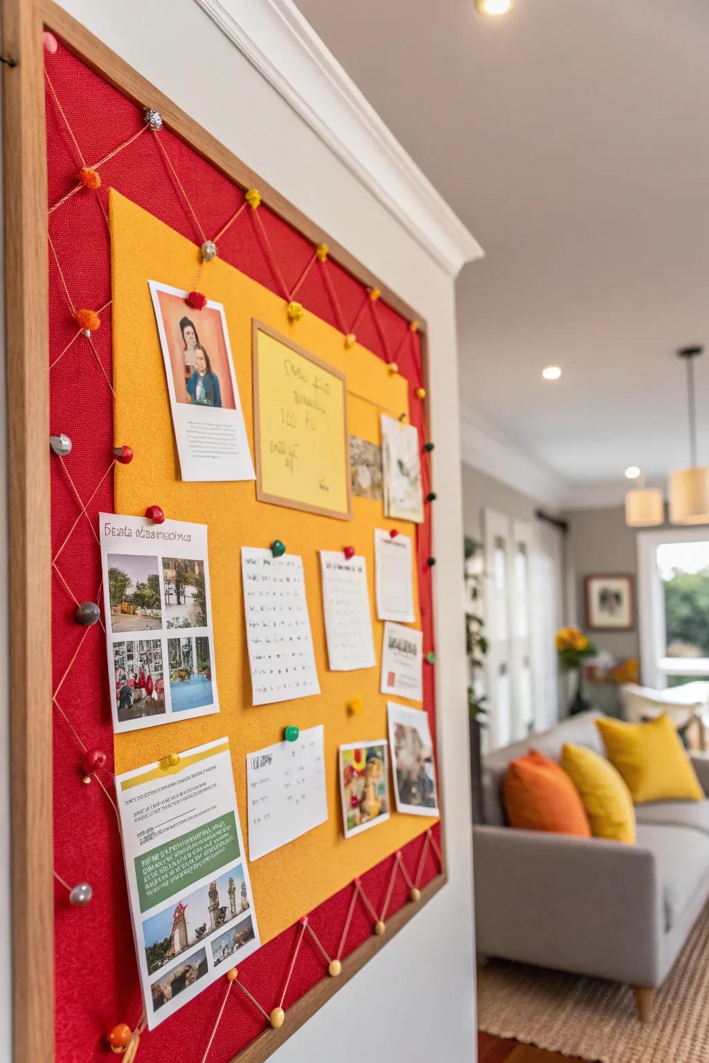 A vibrant color scheme brings warmth and energy to the board.