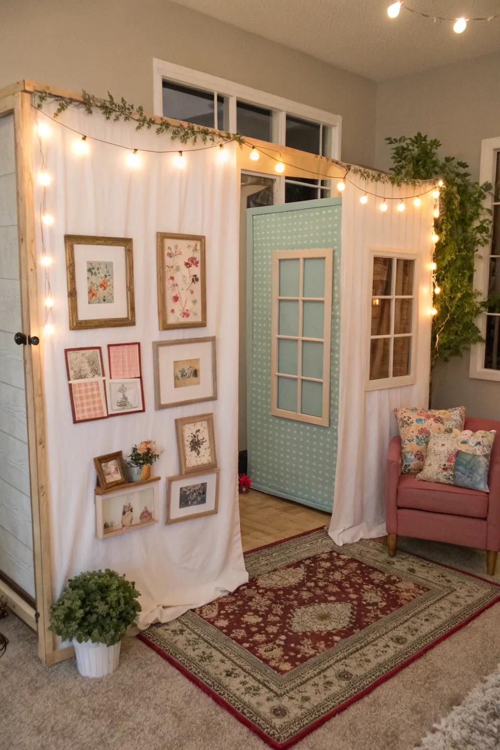 Interactive borders invite guests to partake directly in the artistic expression.