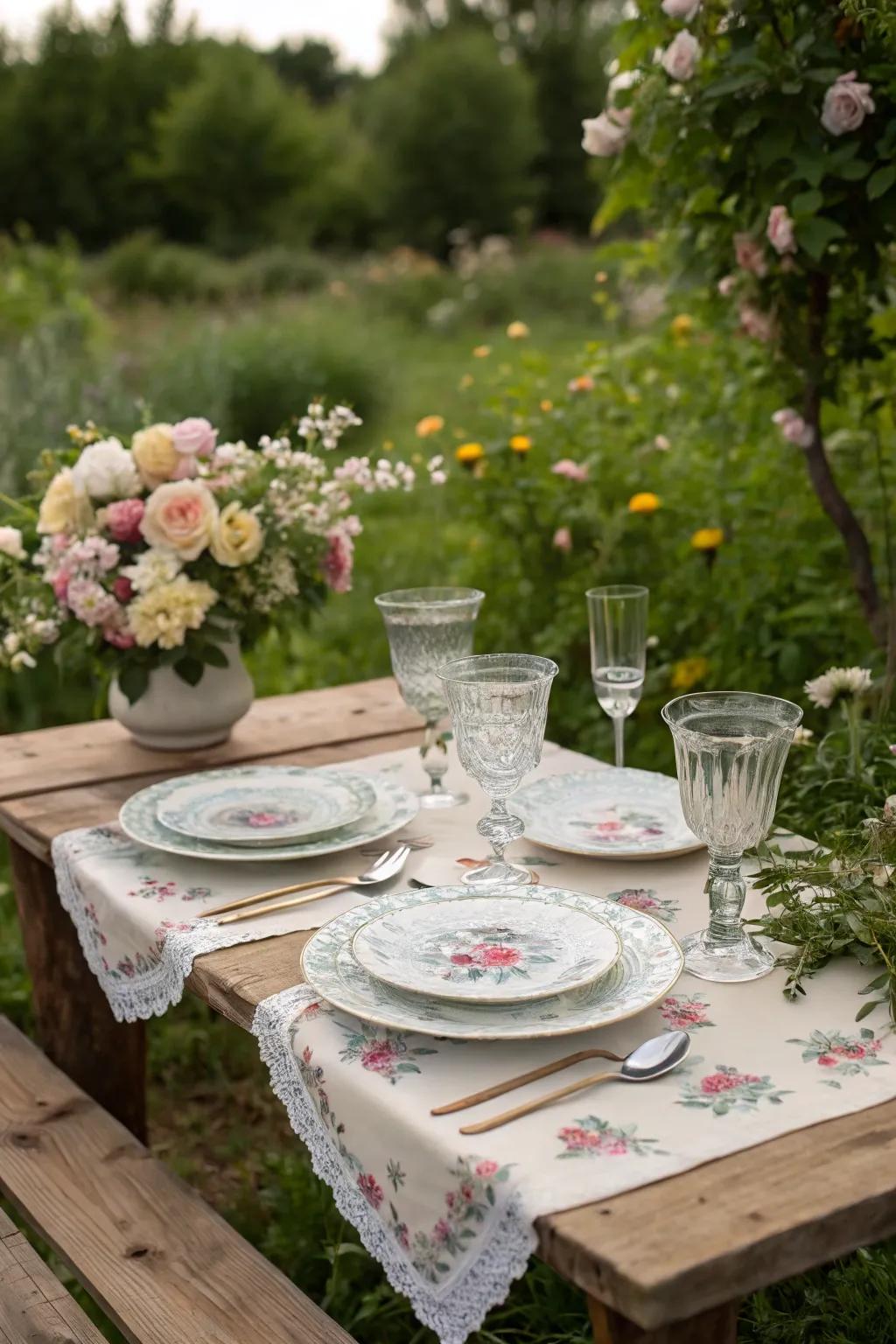 Coordinated crockery introduces an element of sophistication to your picnic.