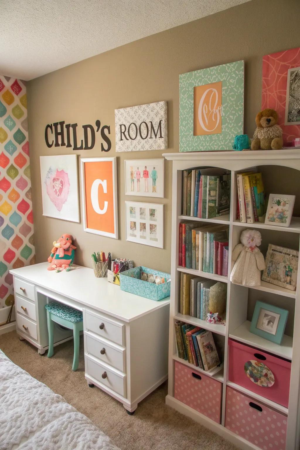 Personalized decor infuses a space with character and uniqueness.