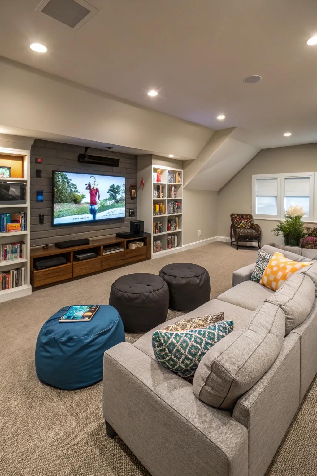 A versatile playroom suited for diverse activities.