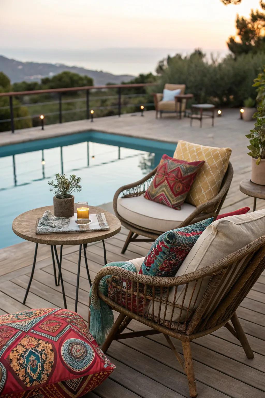 Relax and entertain with stylish outdoor seating.