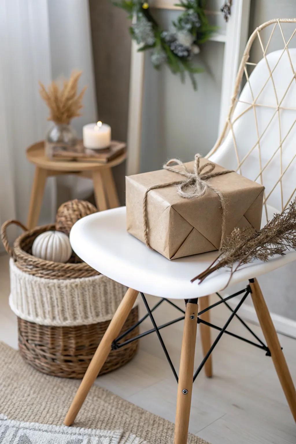 Artistic Deception: When a present transforms into a chair, anticipate the unexpected!