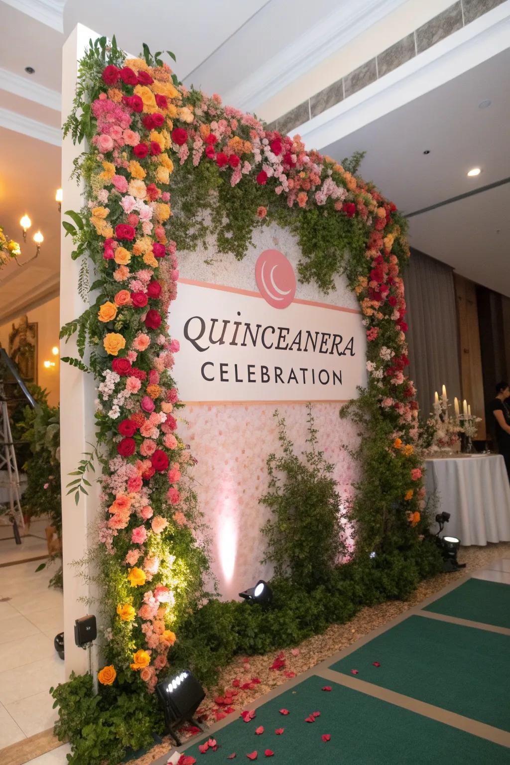 Custom backdrops offer stunning photo opportunities.