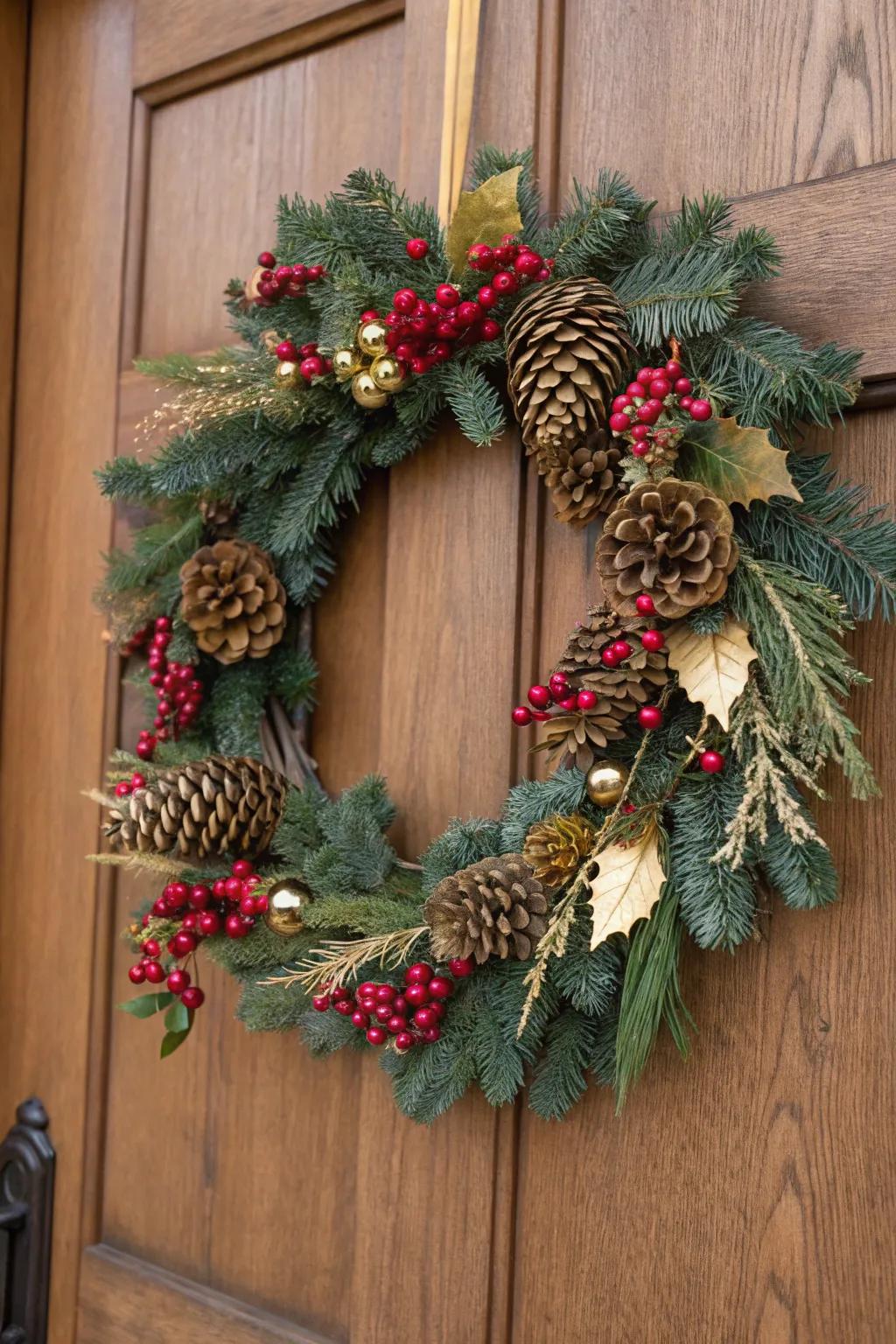 Organic elegance with natural elements and festive hues.