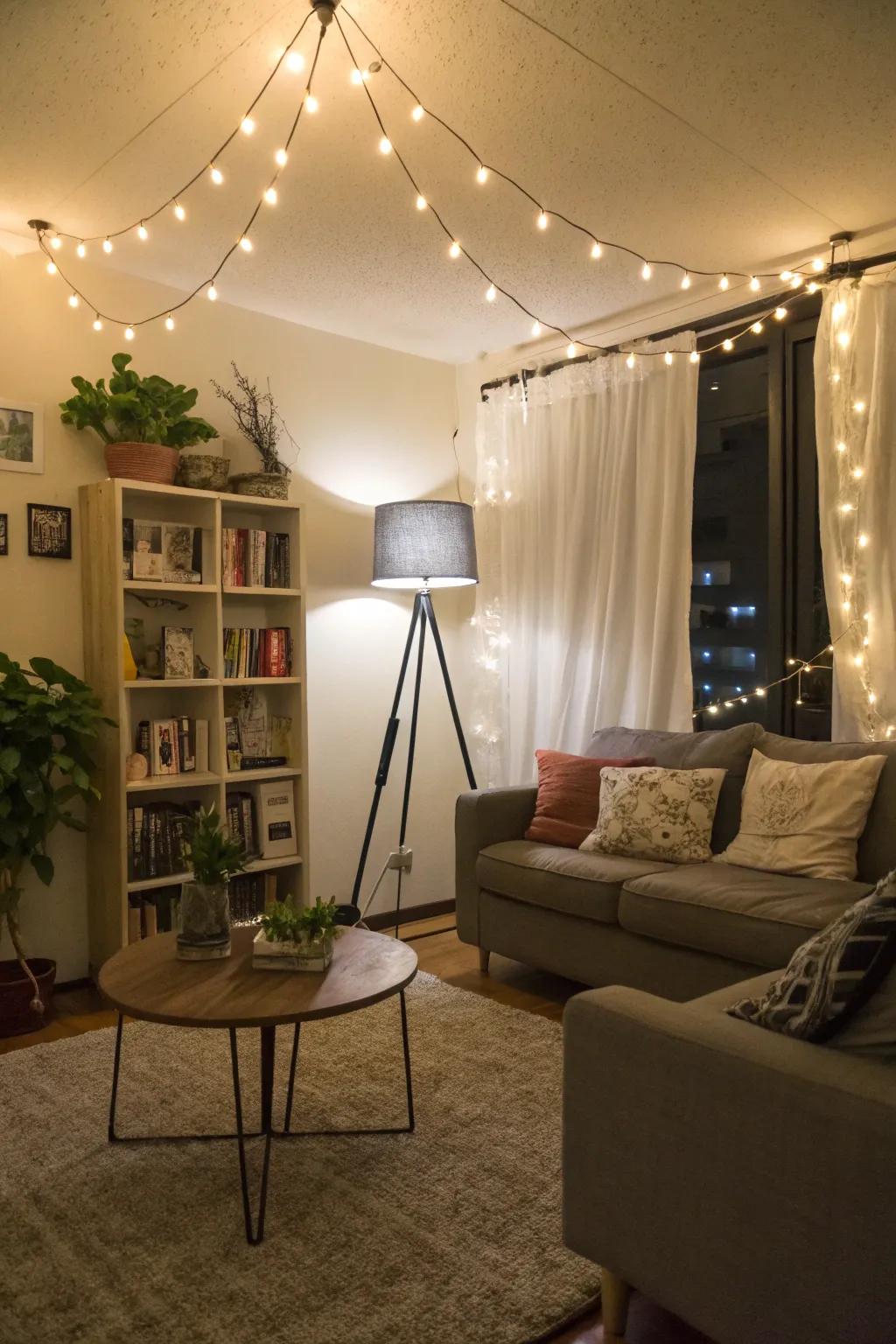 Creative illumination enhances ambiance without permanent installations.