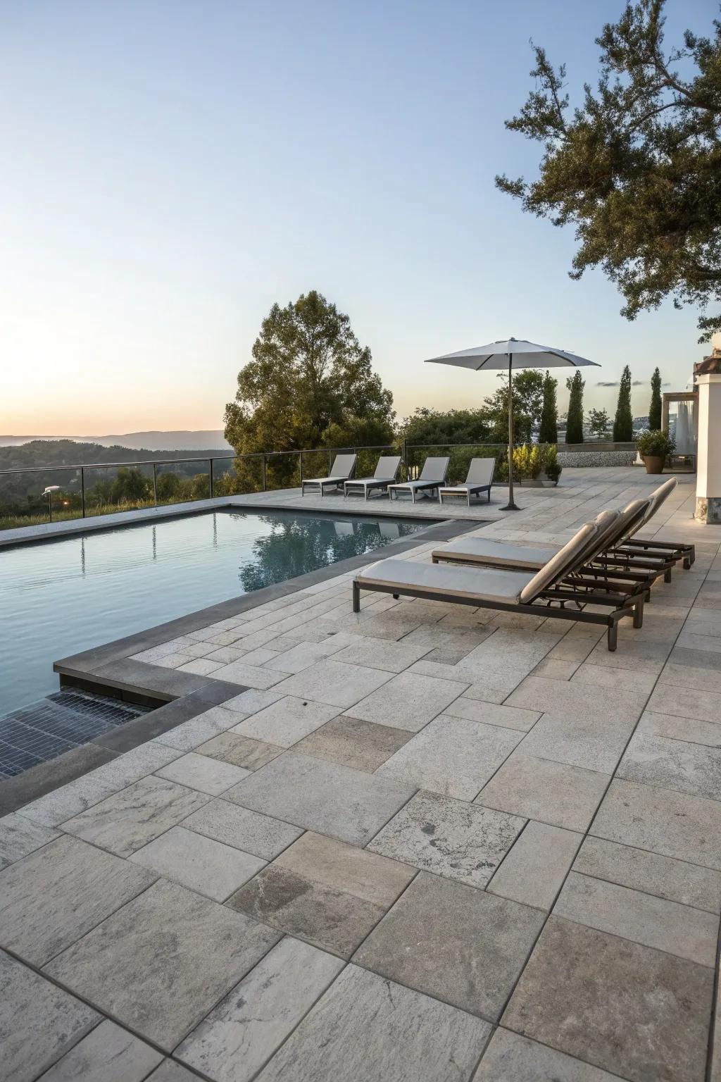 Lavish pool boards set the scene for relaxation.