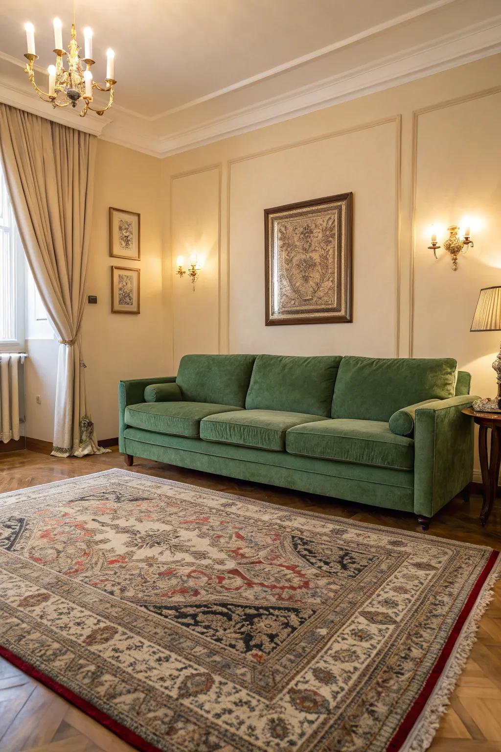 Retro carpets introduce a hint of classic charm to contemporary spaces.