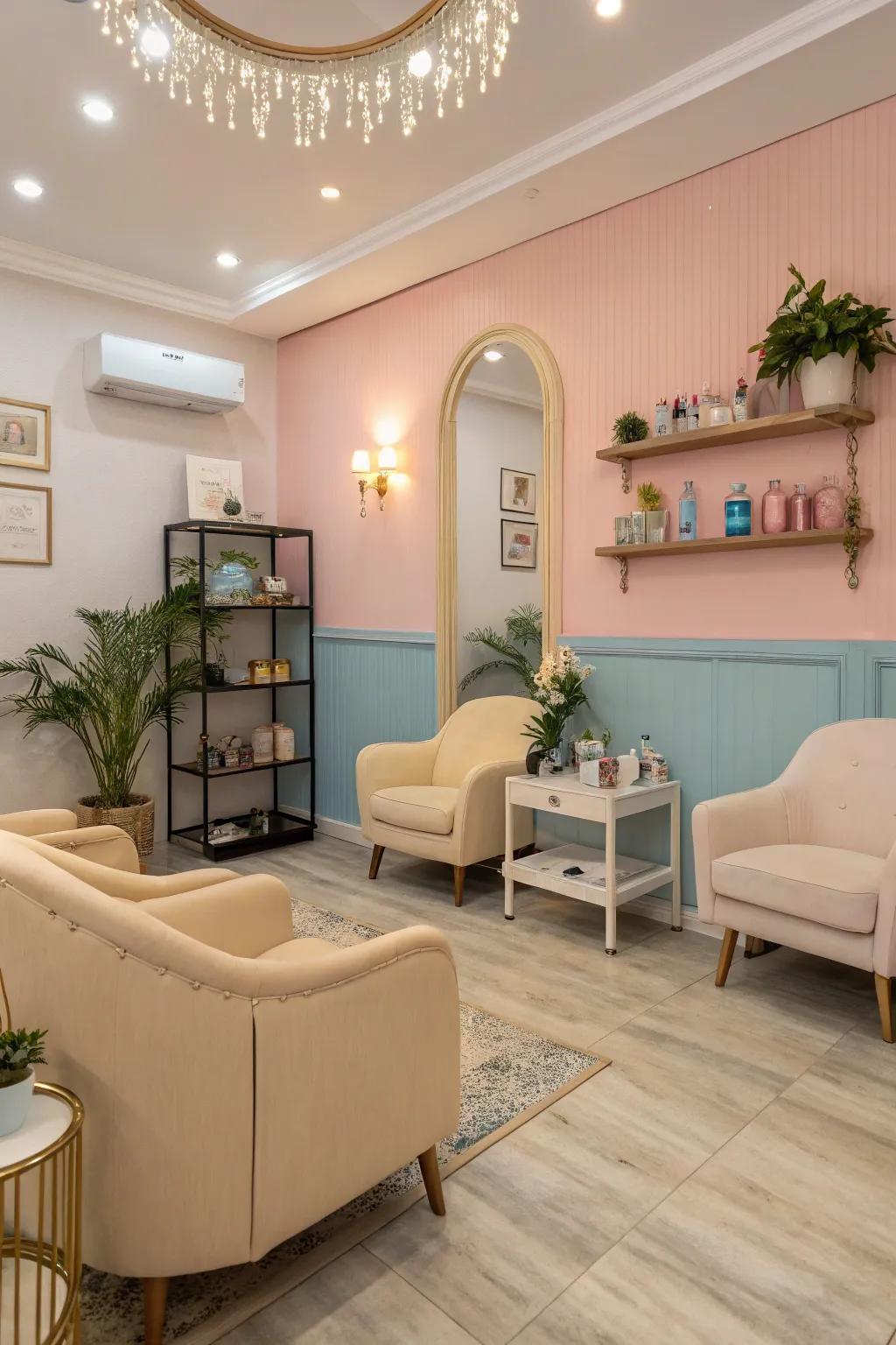 A tranquil color palette that soothes and welcomes.