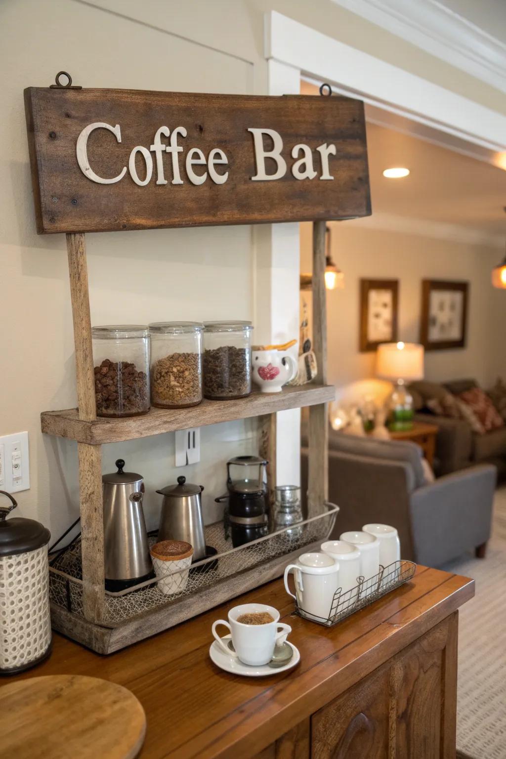 Create a personal coffee corner with style.