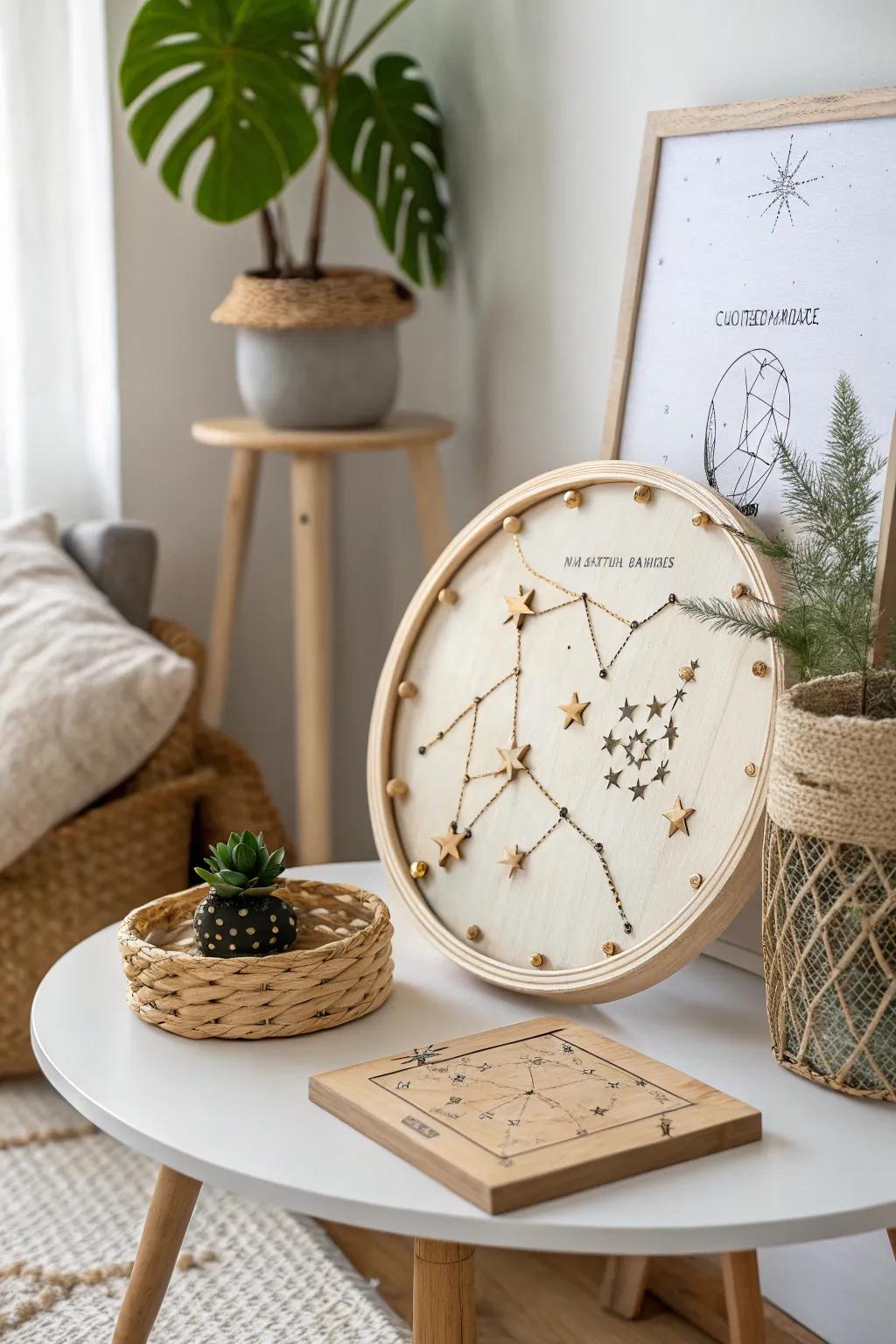 Survey the astral domain with a soup&ccedil;on of refinement and artlessness. ✨🌿 #ScandinavianMotifs #BohemianElegance #Stargazing