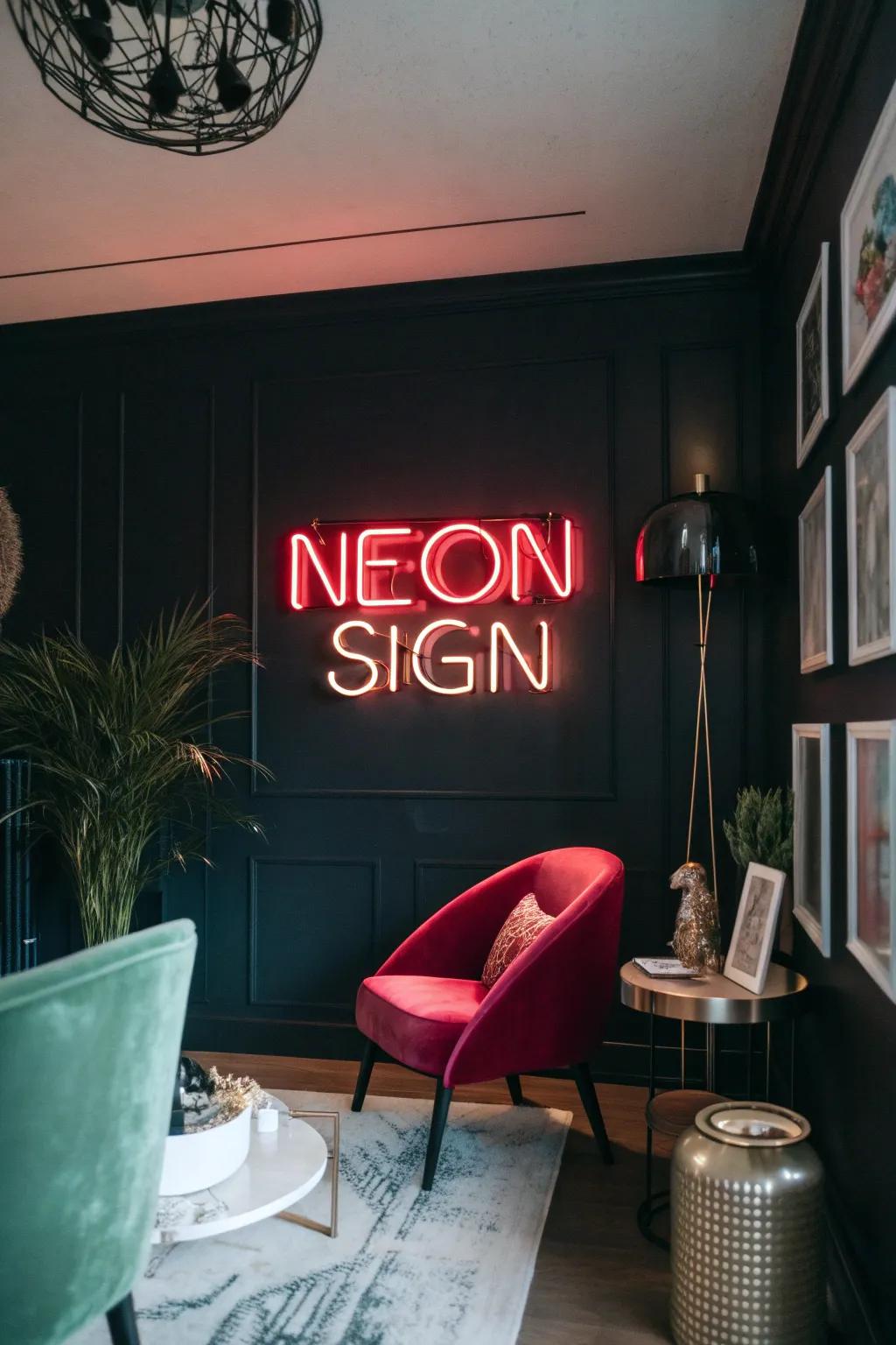 Illuminate your selfies with a cool neon vibe.