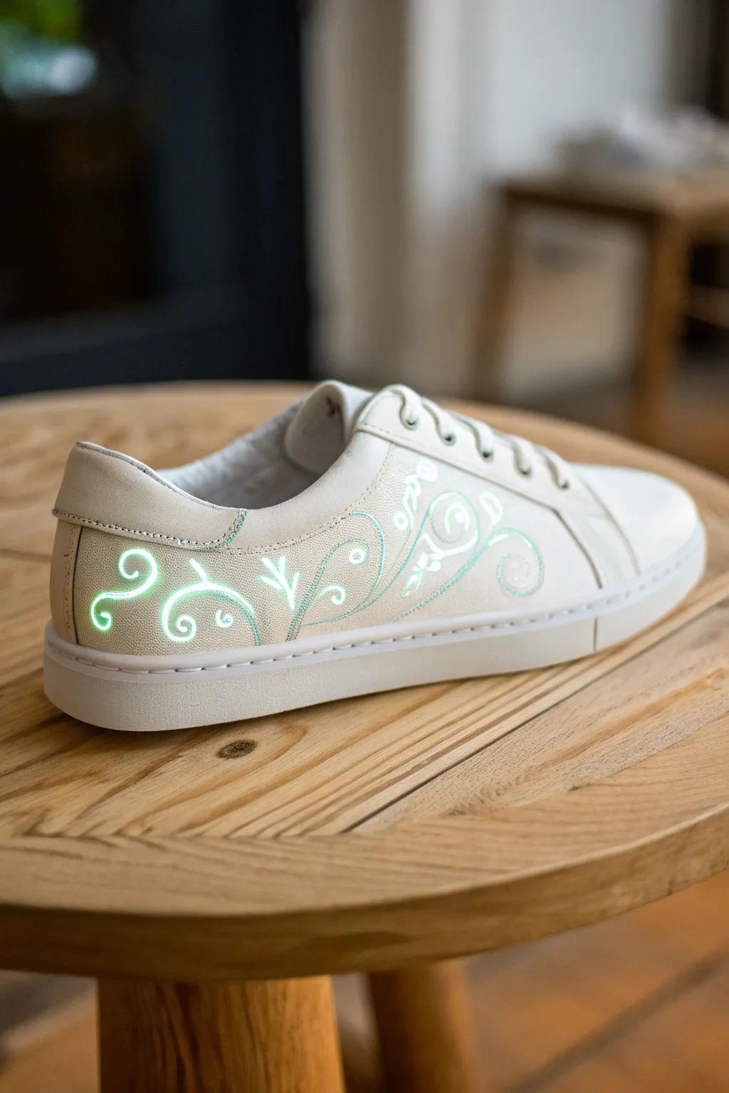 Illuminate your steps with glow-in-the-dark elegance.