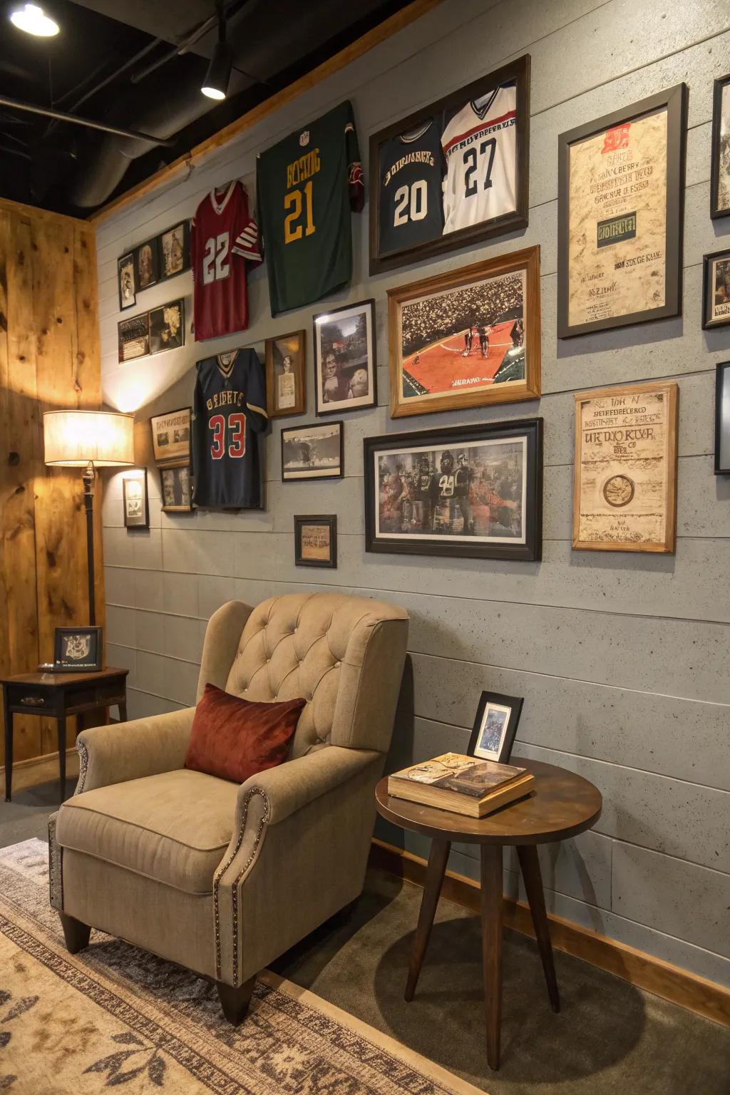 Your personal memorabilia makes the space truly yours.
