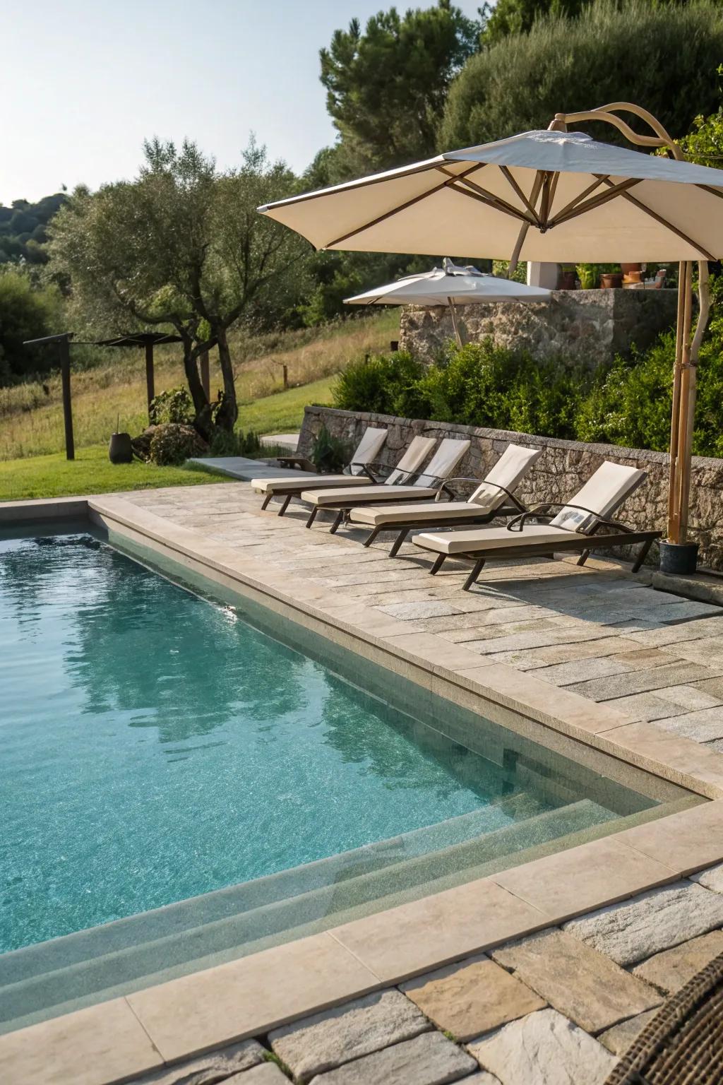 A welcoming lounge space designed for ultimate relaxation by the pool.
