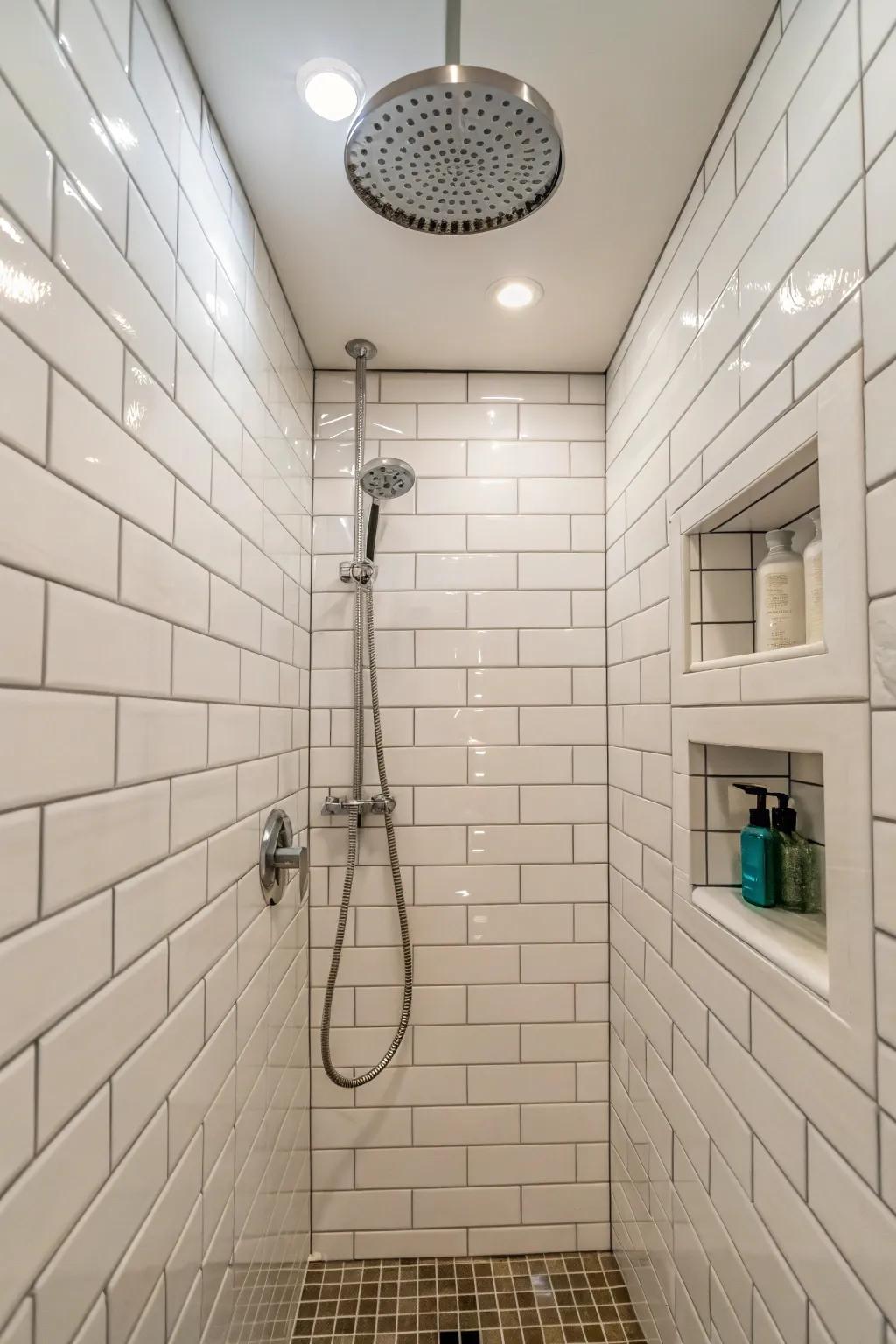 Vertical covering application can make a room appear more elevated.
