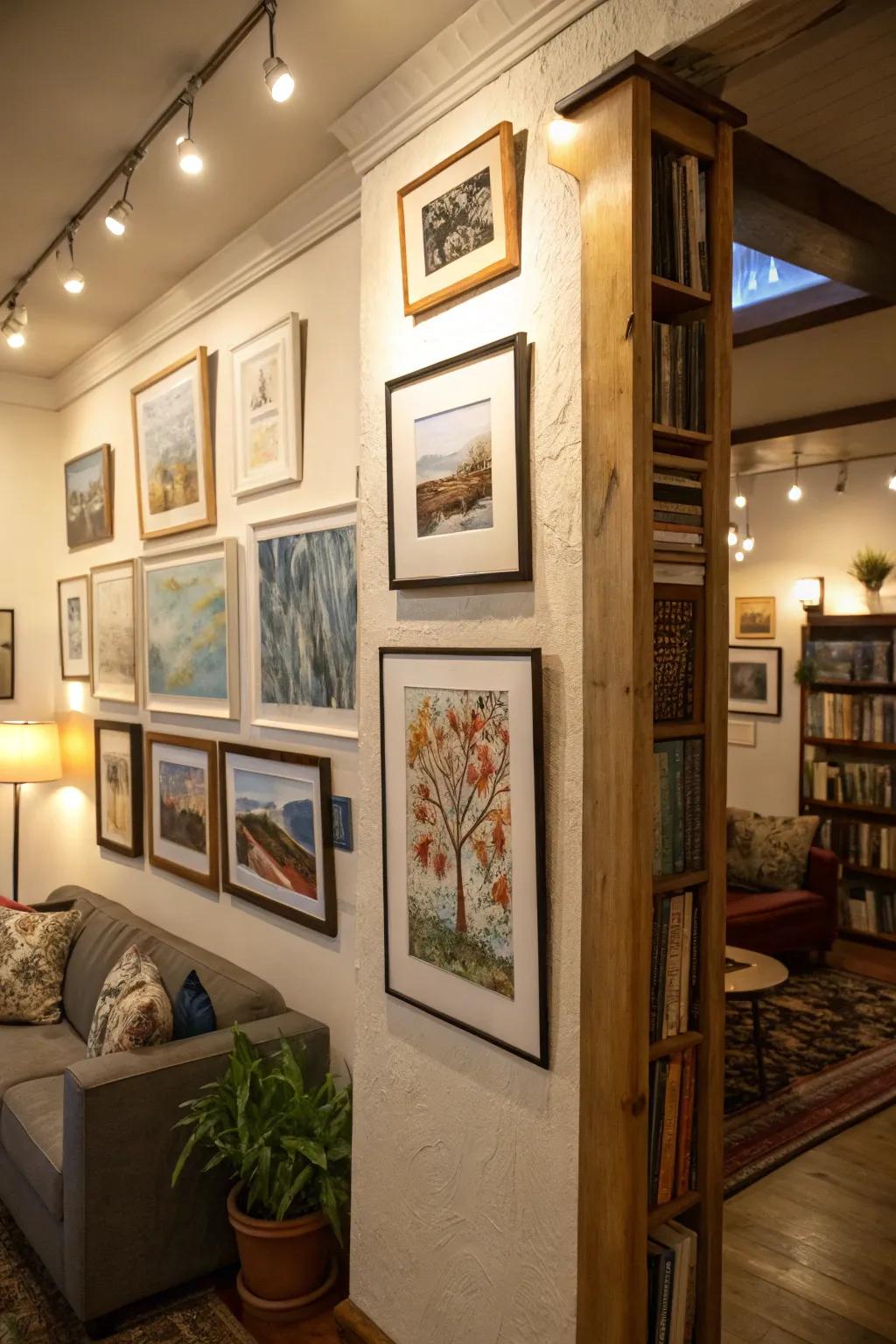 A gallery arrangement injects character into any corner.