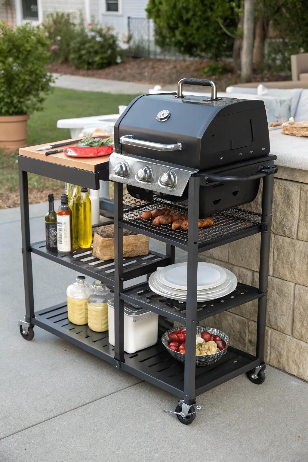 Mobile carts add mobility and storage.