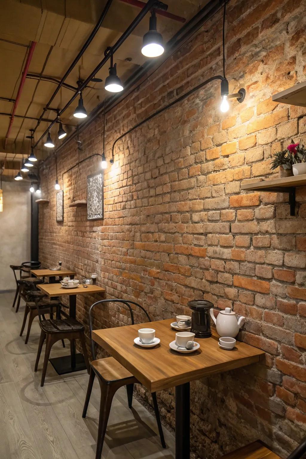 Rustic meets metropolitan for a notable tea room aesthetic.