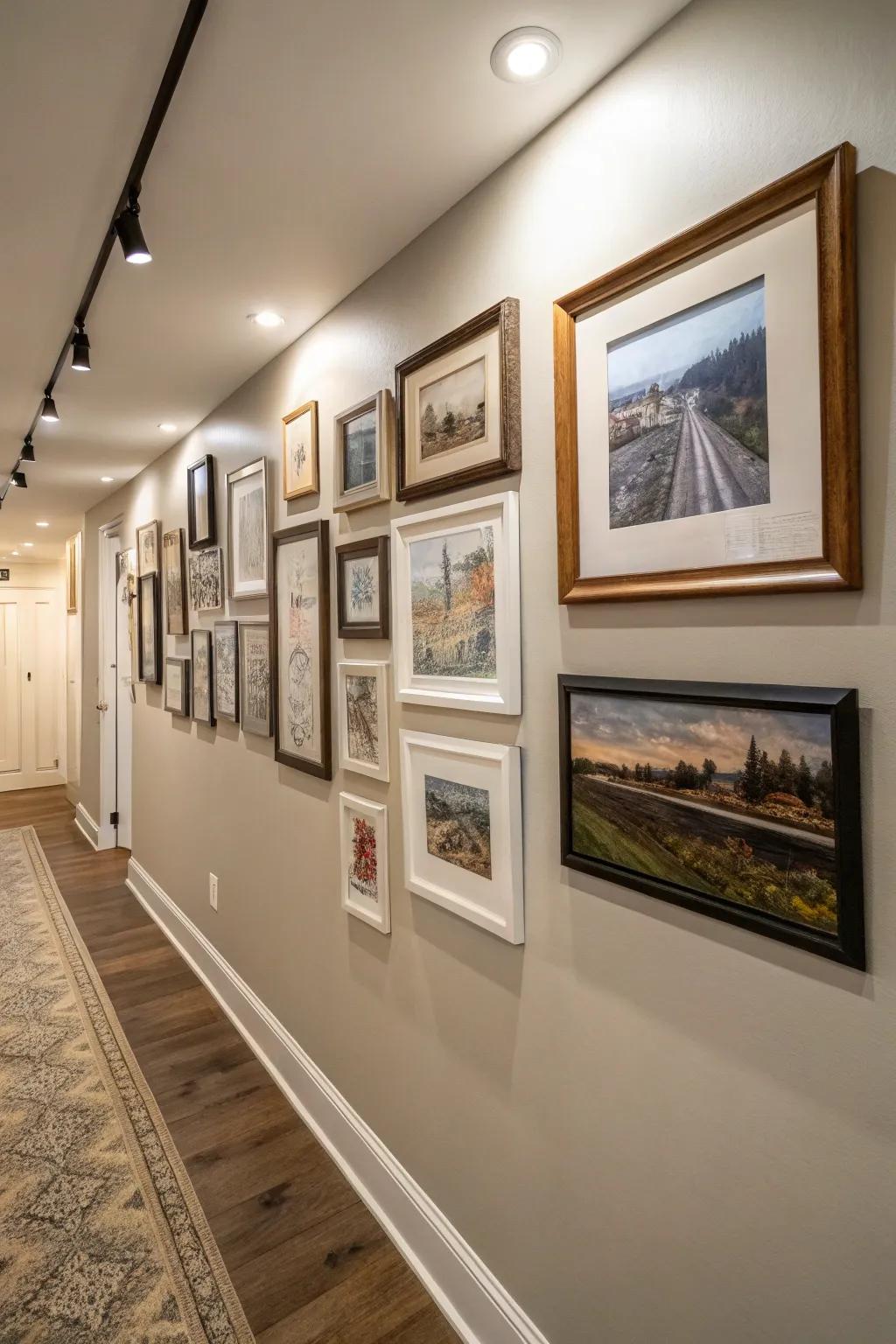 A small gallery wall that makes a big statement.