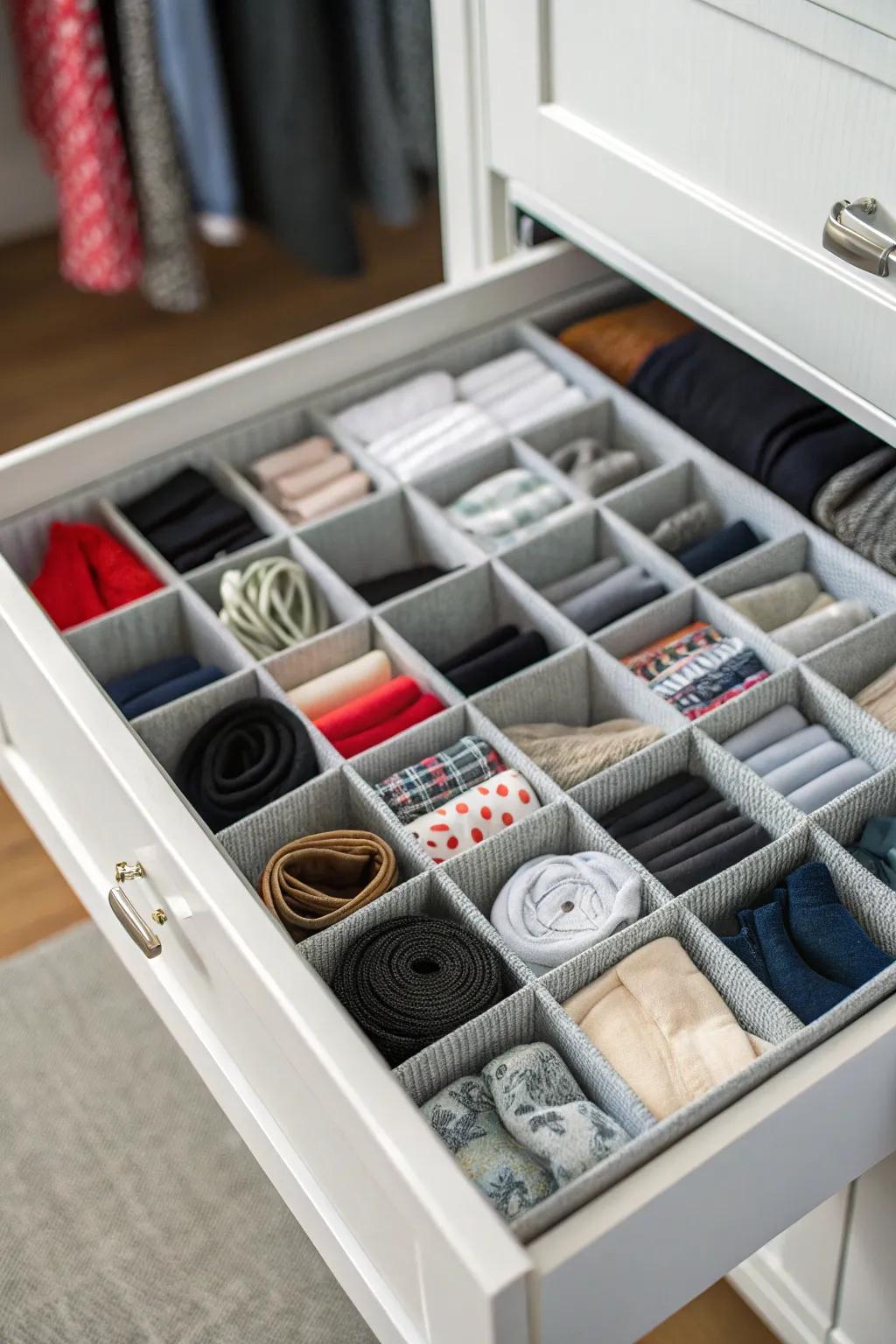 Drawer systems keep smaller items organized and easy to access.
