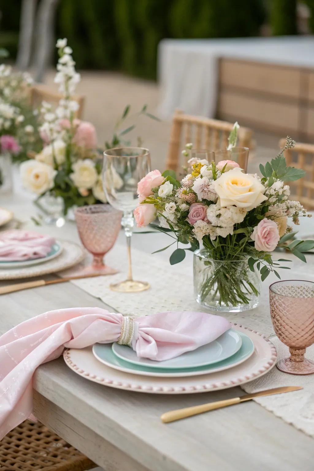 A spring table arrangement renders every meal feel unique and revitalizing.
