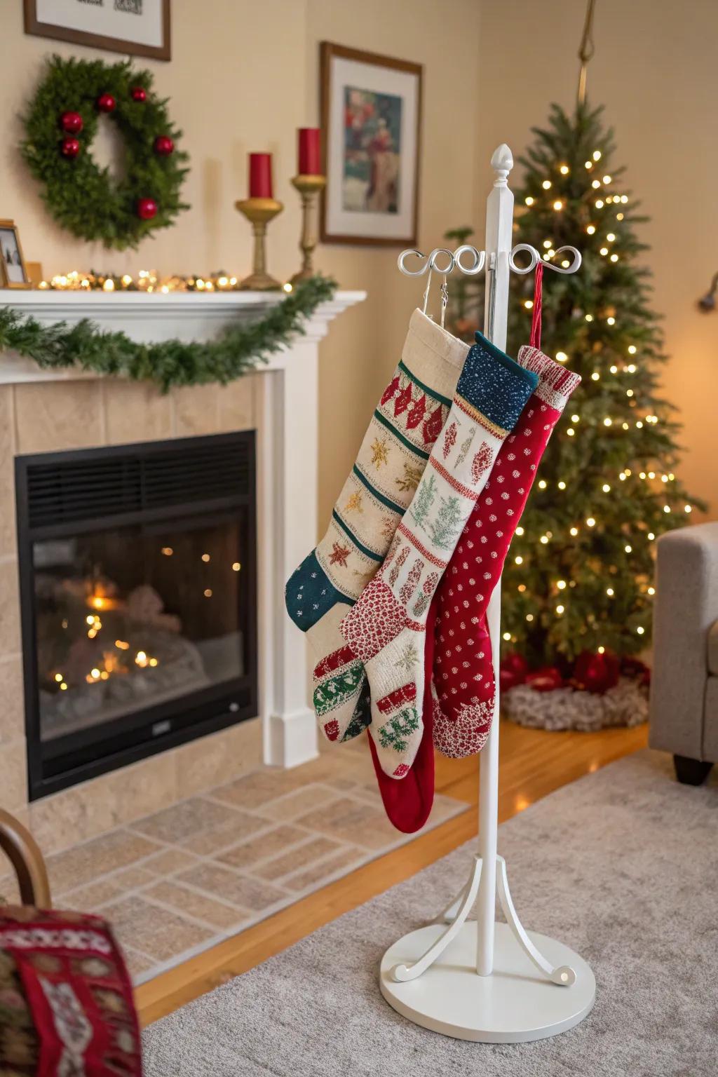Free-standing holders add versatility to your decor.