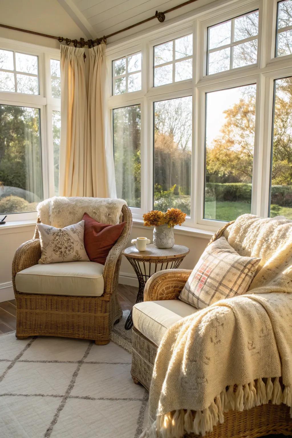 Comfortable seating invites relaxation and enjoyment.