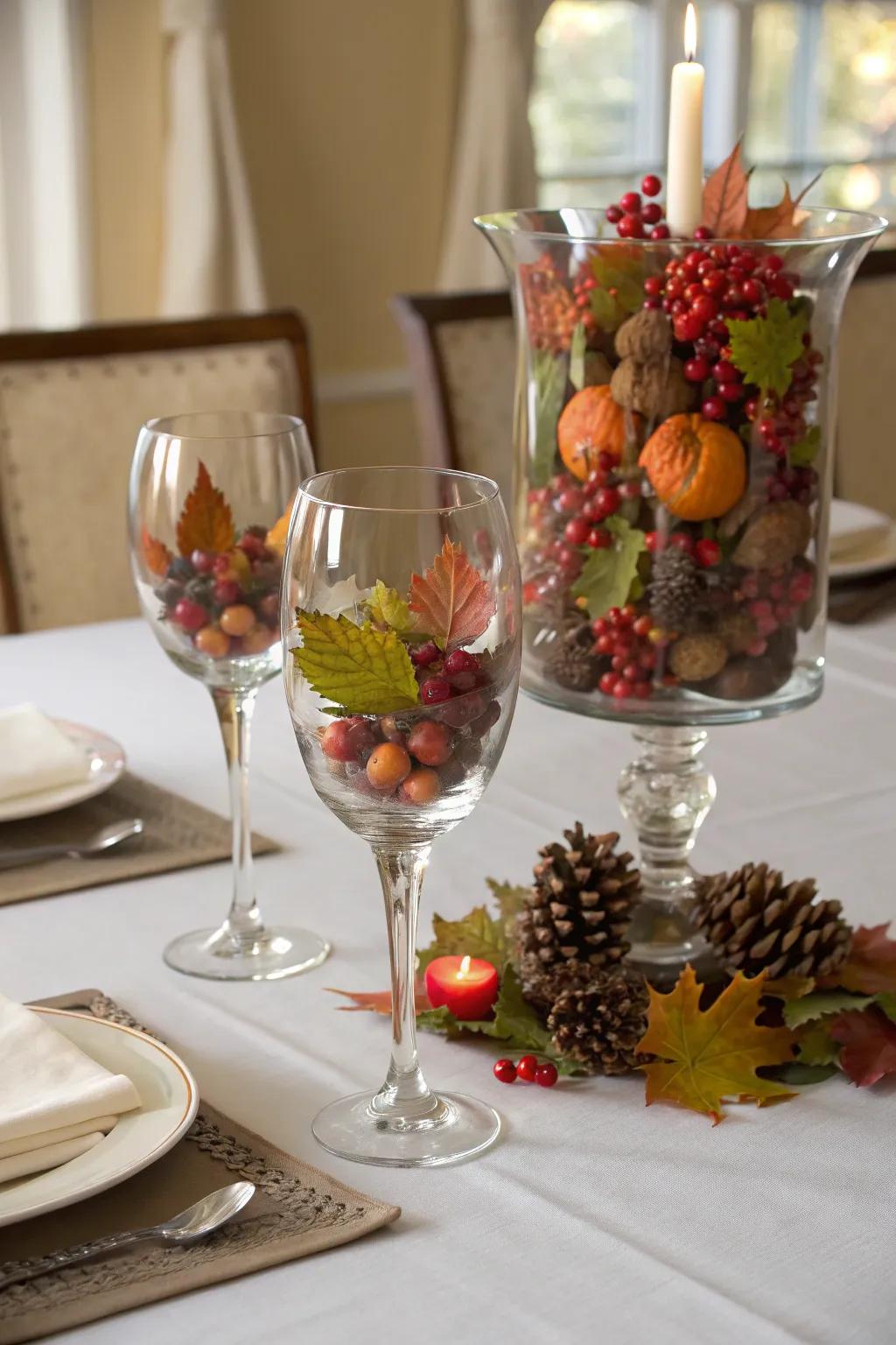 Glassware adds a subtle touch of sophistication and grace.