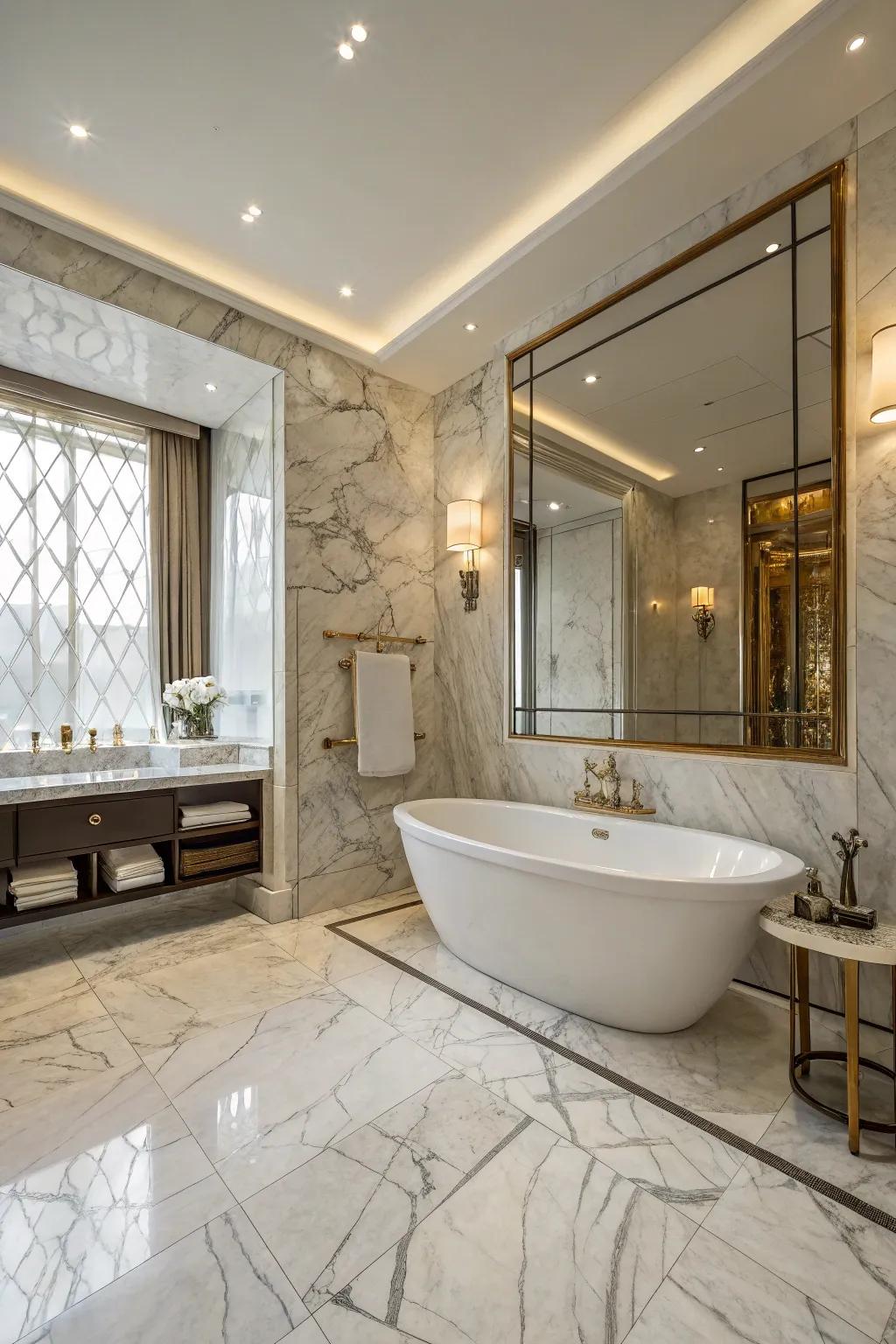 Travertine coverings provide a sophisticated and elegant feel to any bathtub area.
