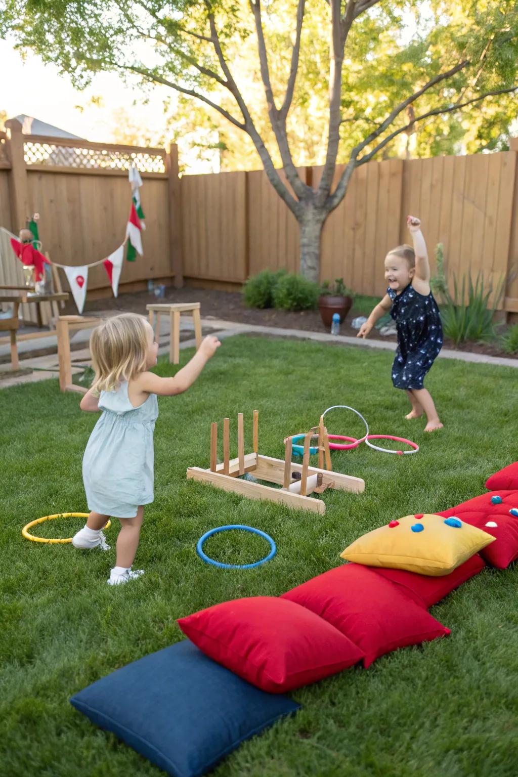 Endless joy is given to toddlers who are at a mini carnival.