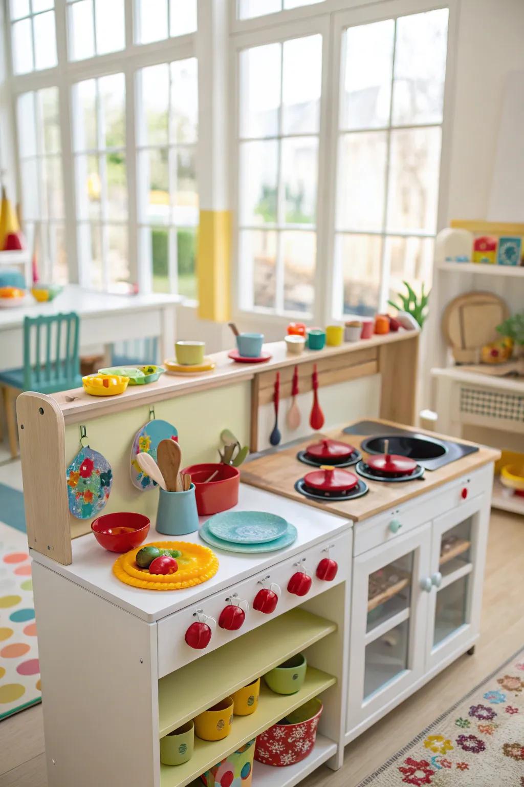 A delightful kitchen setup for aspiring young chefs.