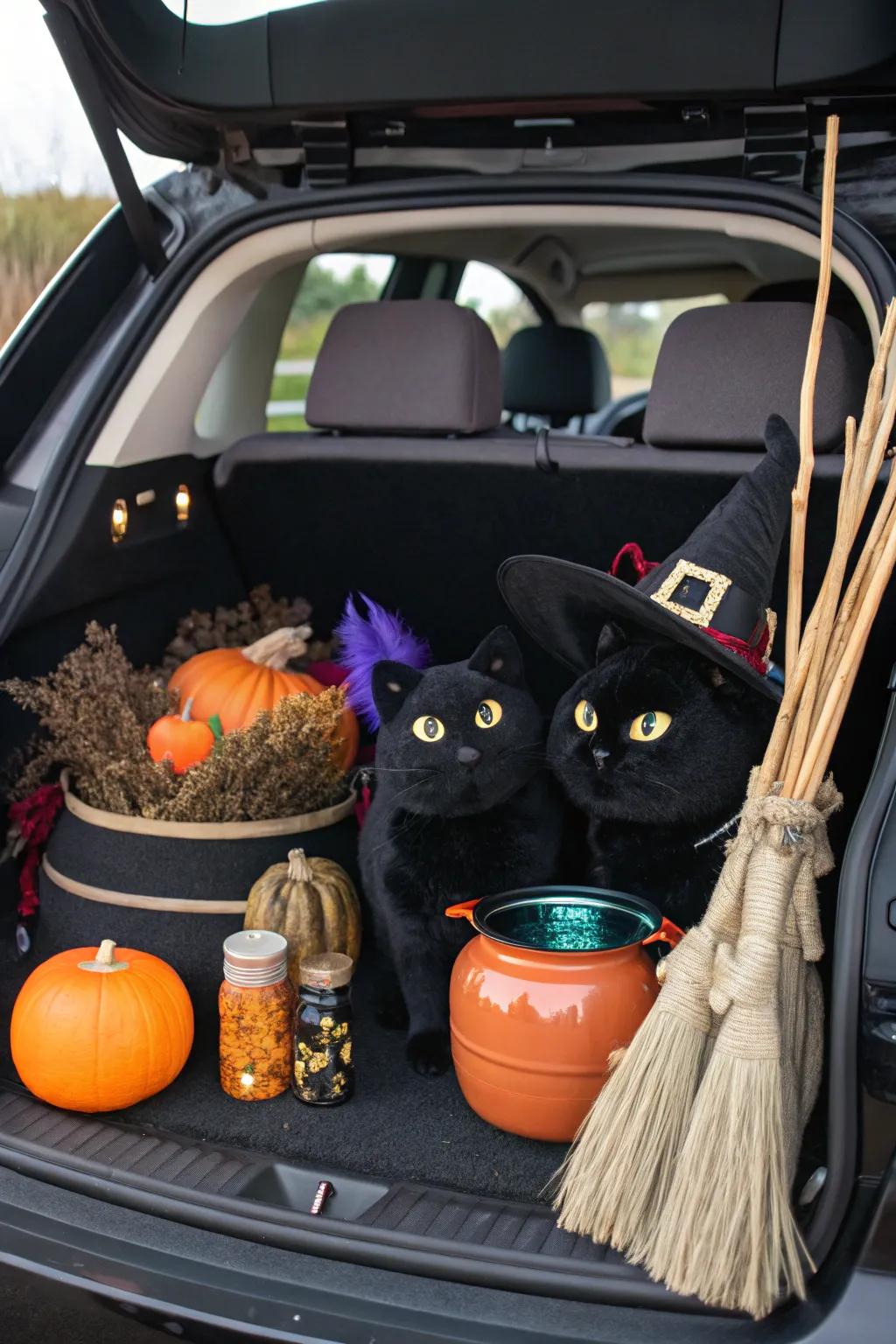 Ebony felines are the quintessential eerie associates for your trunk.