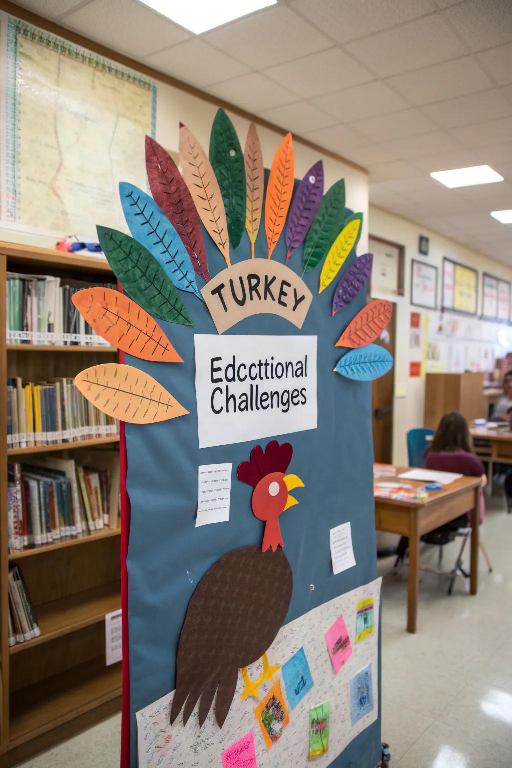 A turkey board that combines education with festive decoration.