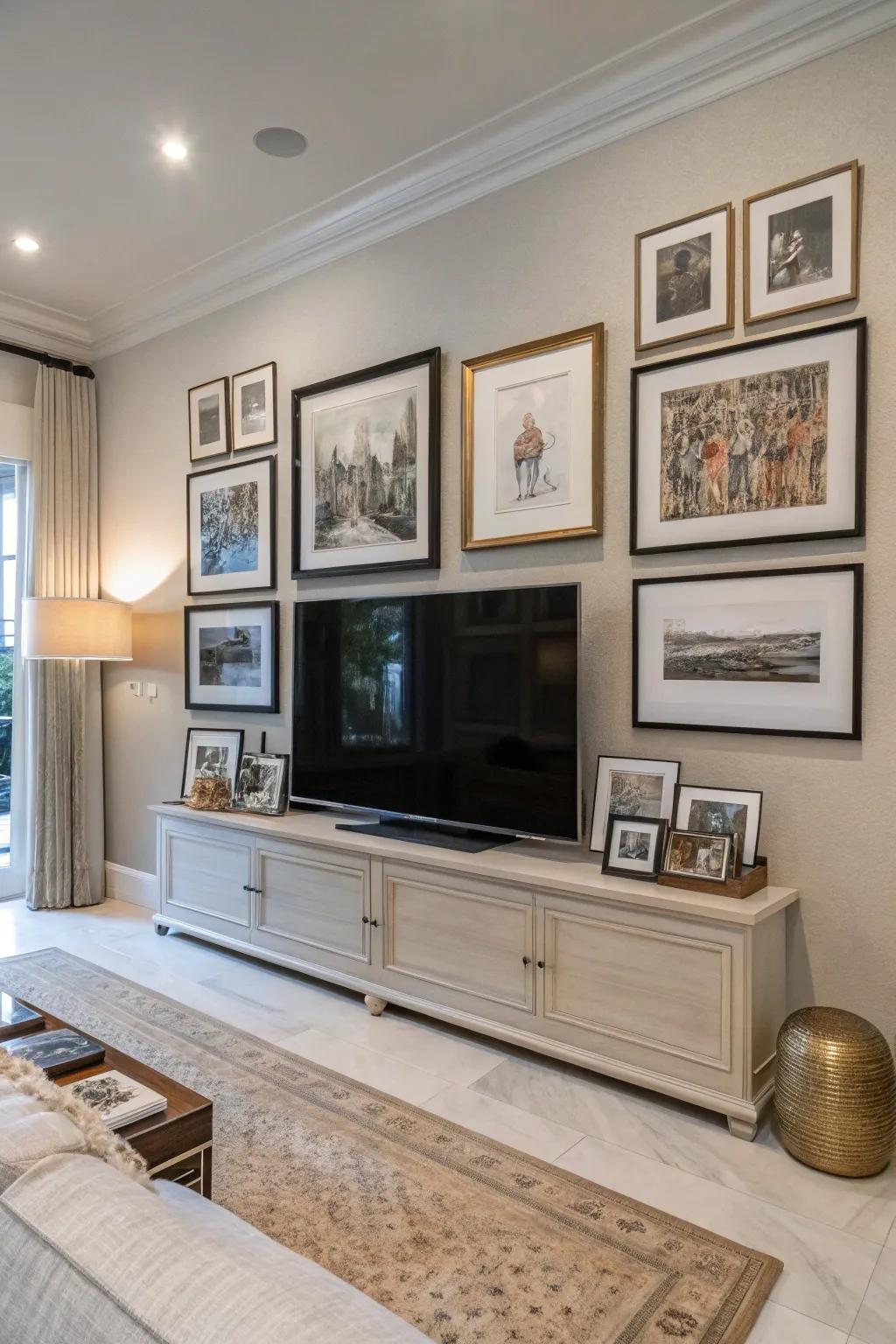 Transform your TV into art with picture frame designs.