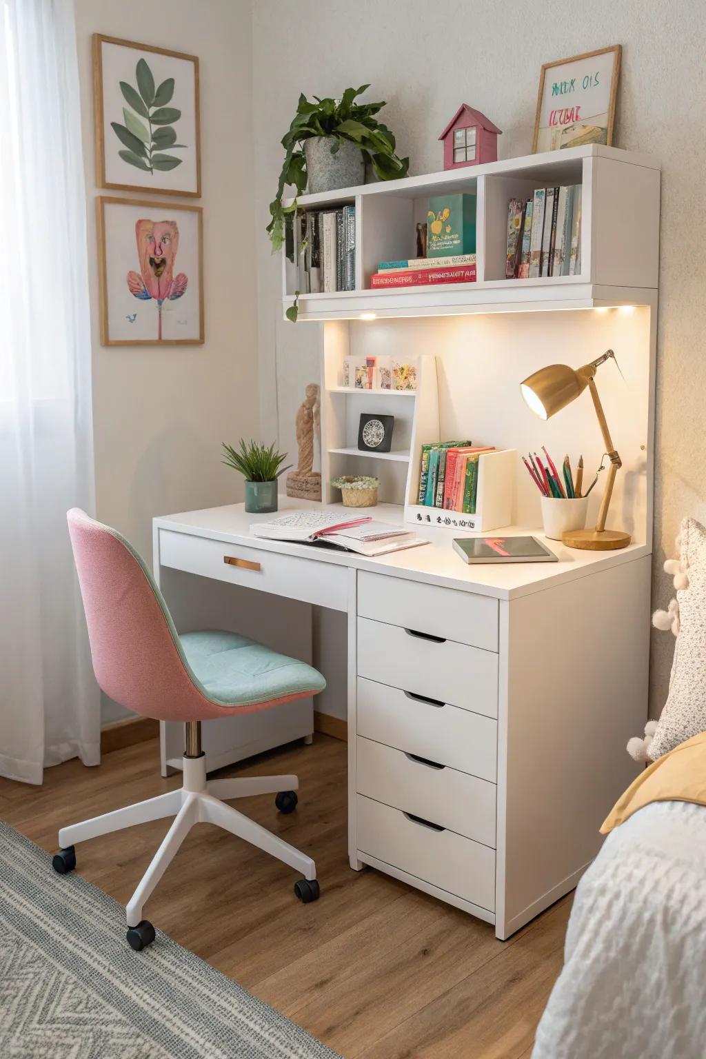 A dedicated study area cultivates a productive and inspiring environment for learning and personal growth.