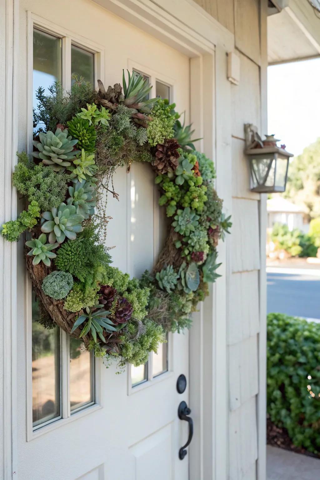 Thriving tranquility adds a green accent to your entryway.