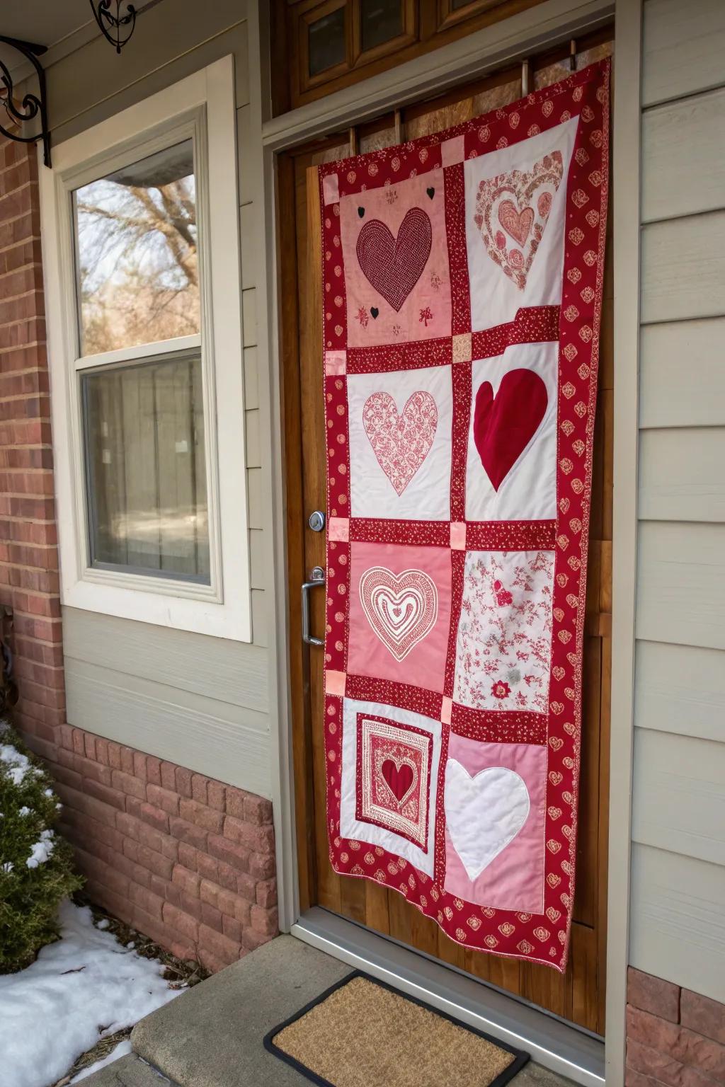 Layered materials infuse warmth and coziness to Valentine's ornamentation.