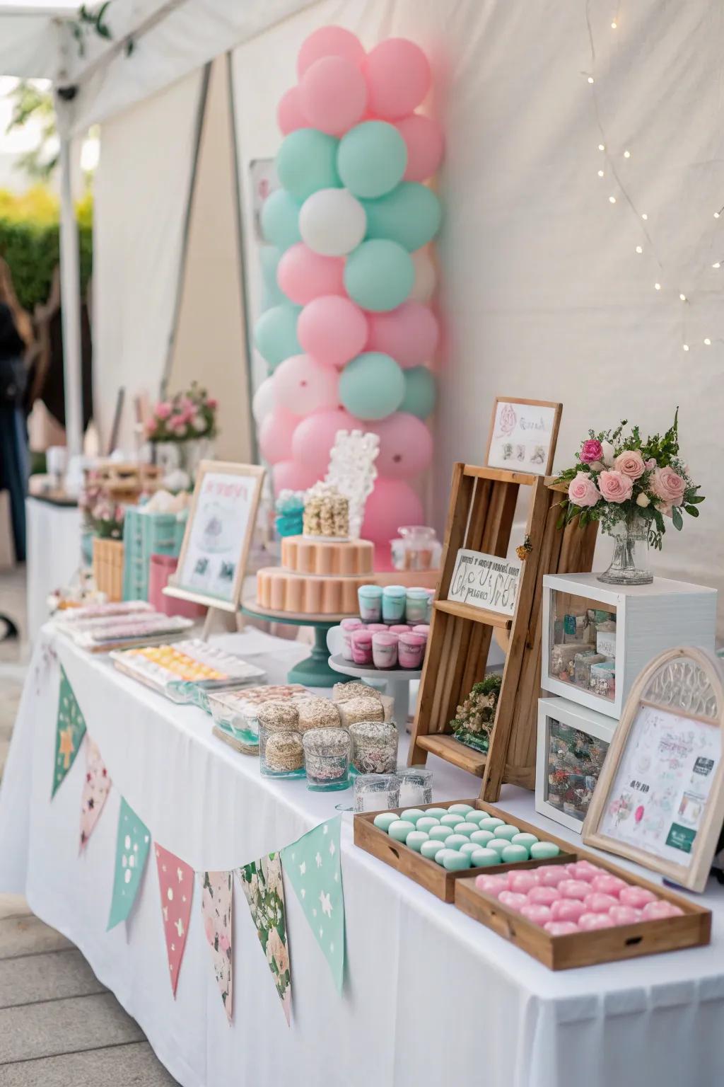 Color coordination creates a visually appealing and professional display.