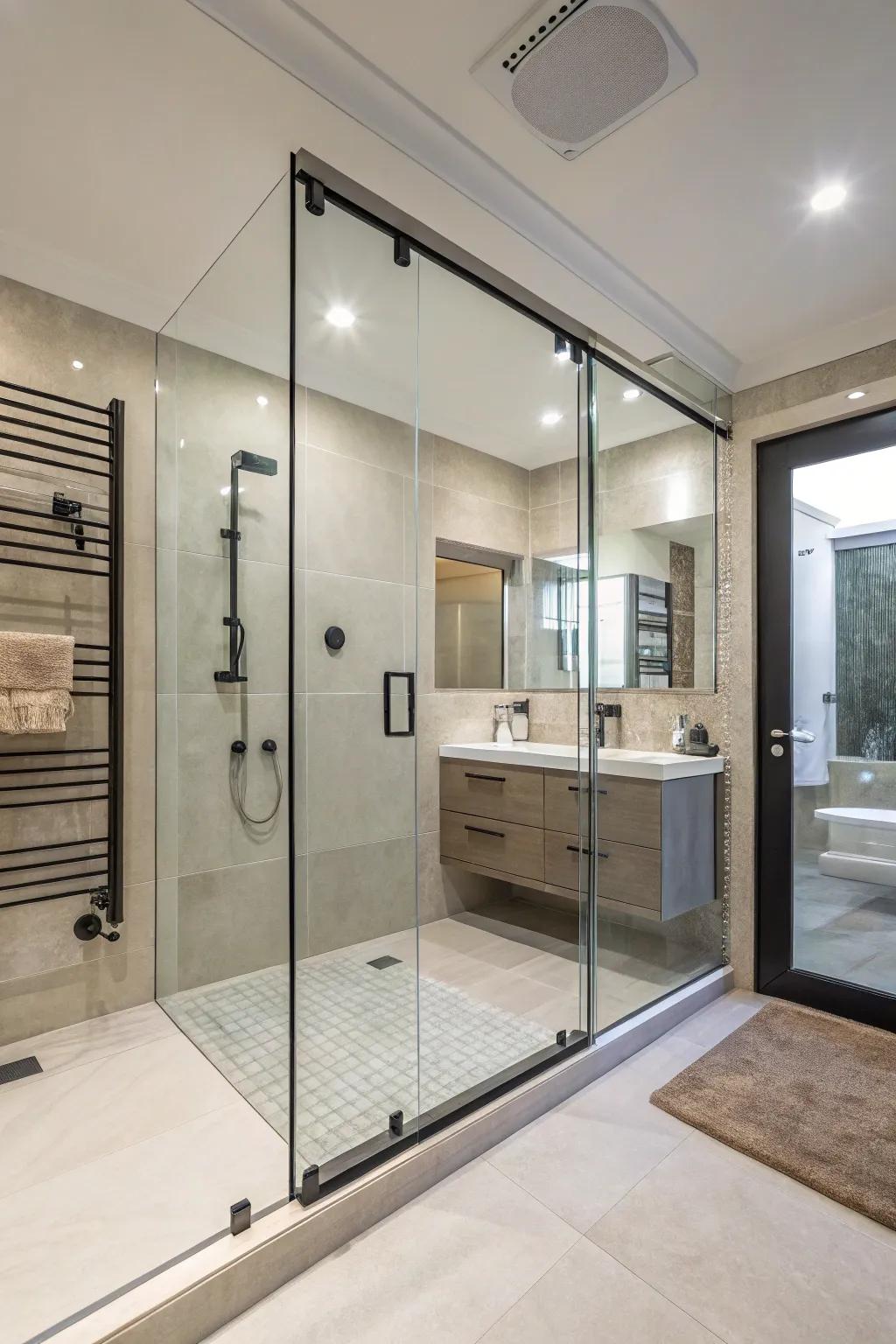 Low-profile entryways promote ease of access and safety.