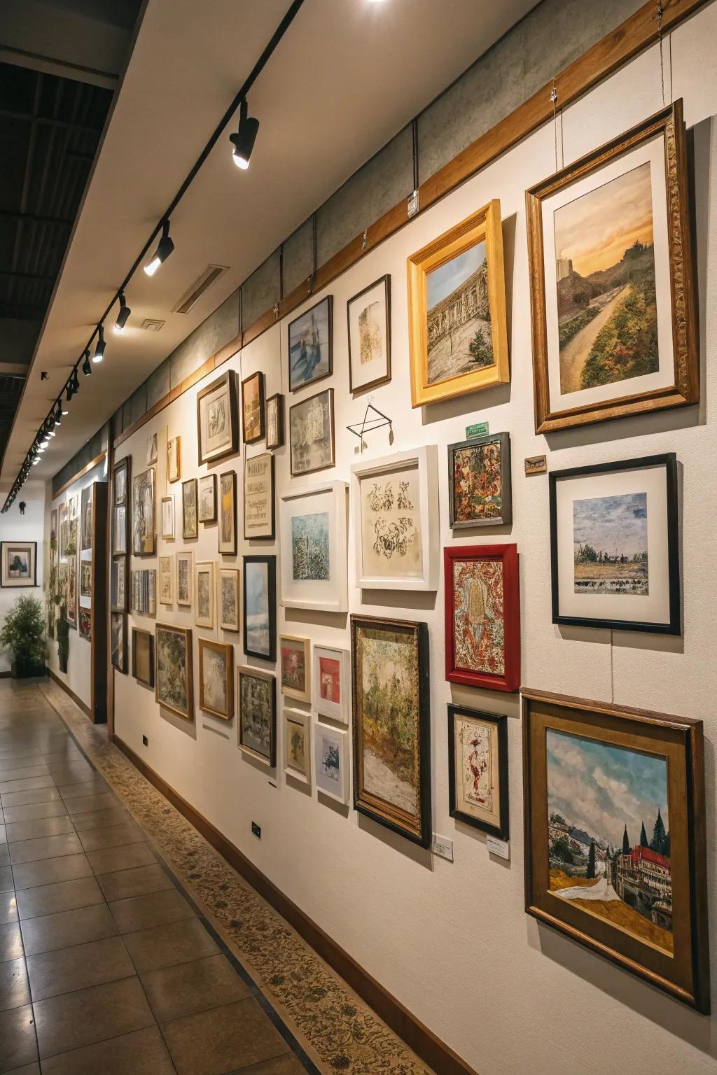 Wall art setups narrates distinct stories through designs.