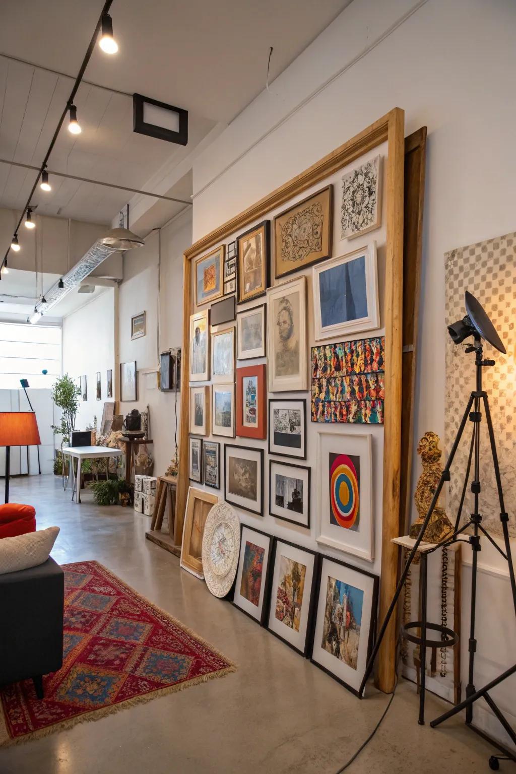 A layered design that adds depth and intrigue.