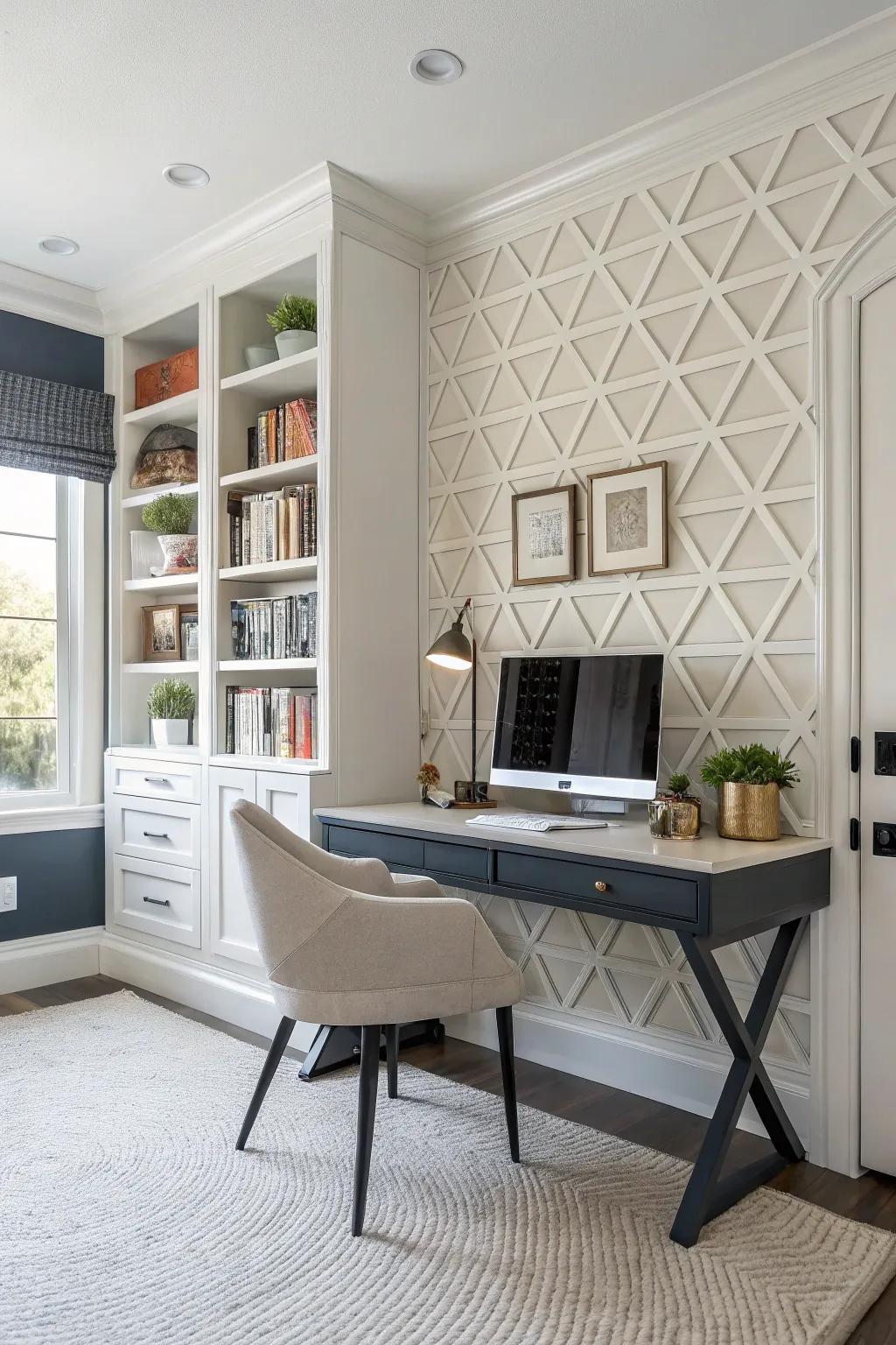 Make a statement with a geometric accent wall.