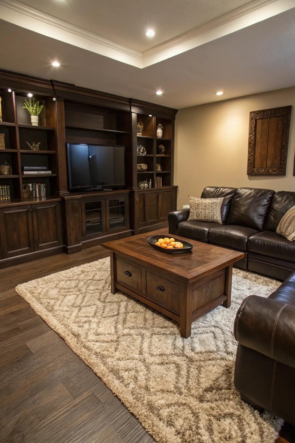 A tactile floor covering lends warmth and comfort to your living space.