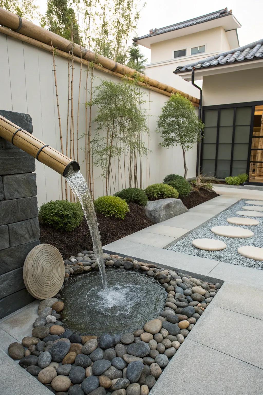 A Stillness garden cascade imparts tranquility to your area.