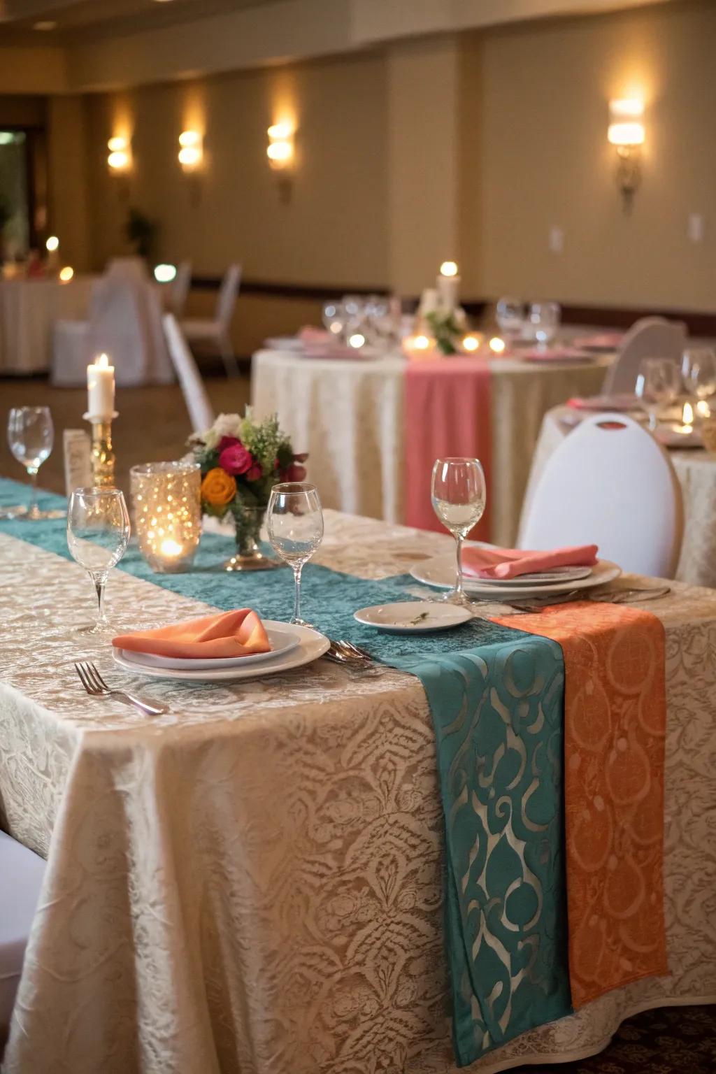 Tactile fabrics heighten the sensory appeal of your tablescape.