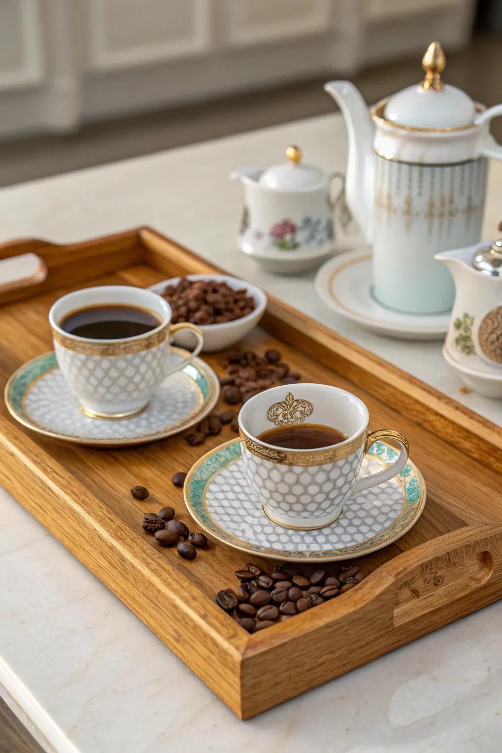 An exquisite choice for her morning tradition.